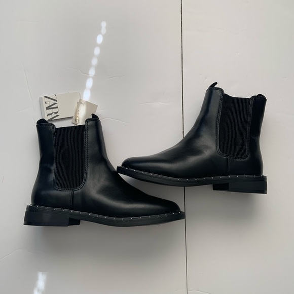 Zara Kids Studded Ankle Boots - Picture 3 of 6